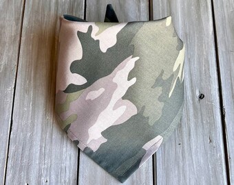 Snap On gris verde camuflaje perro Bandana, personalizado Camo perro Bandana, perro Bandana, perro militar Bandana, personalizado Camo perro Bandana