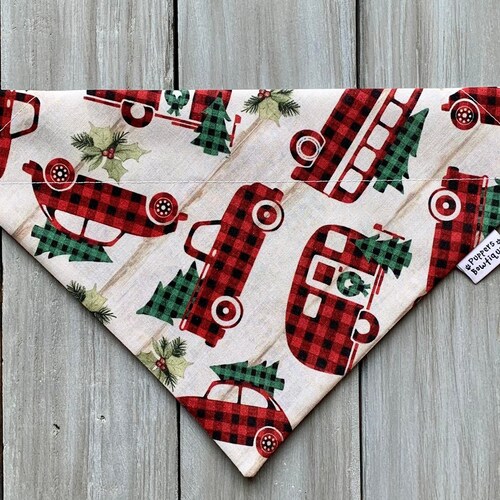 Christmas Tree Dog Bandana Over the Collar Christmas Dog Etsy