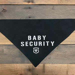 Baby Security Dog Bandana, Over the Collar Baby Security Dog Bandana, Custom Bandana,Pregnancy Announcement Dog Bandana, Birth Announcement