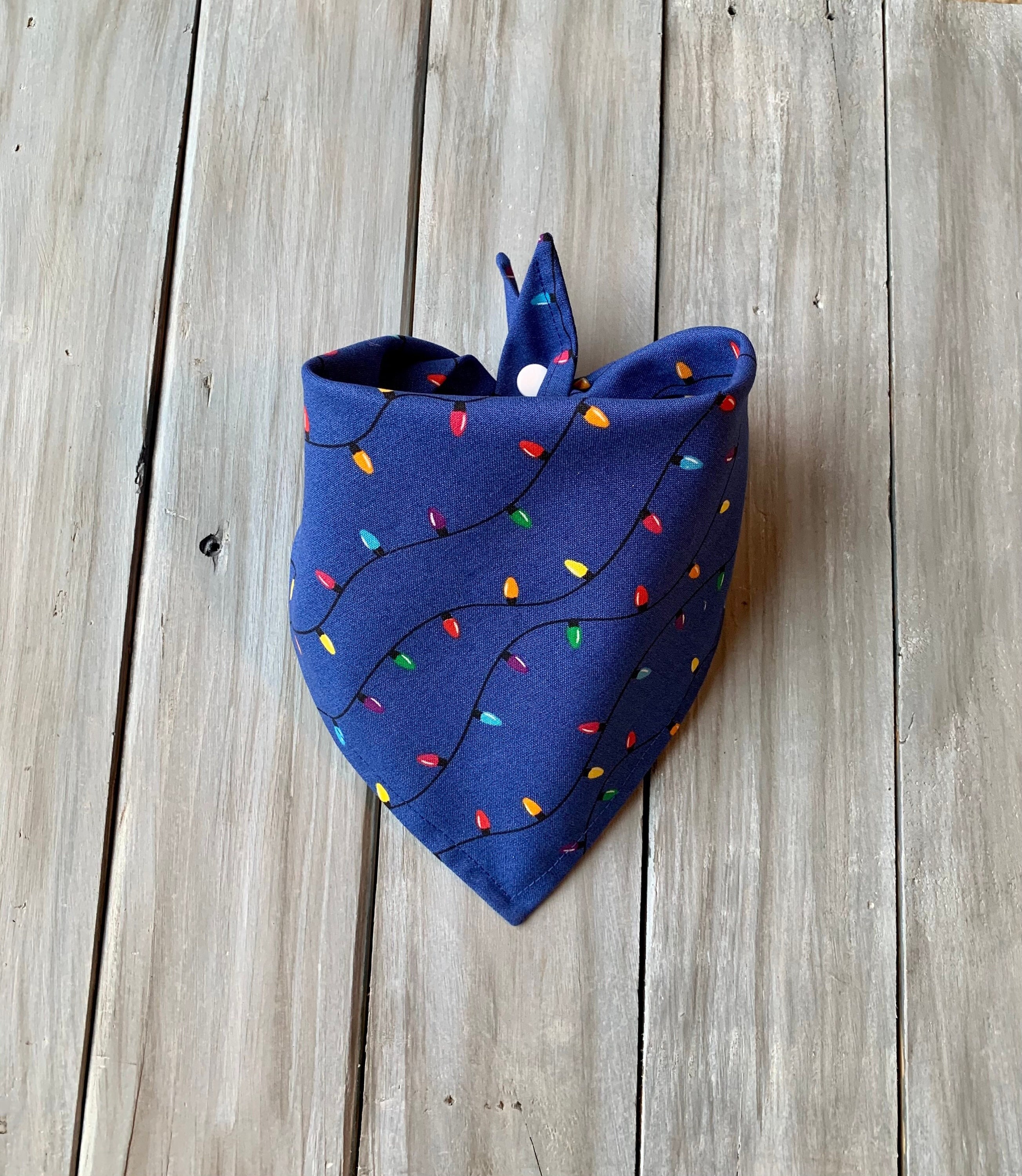 Snap on Christmas Lights Dog Bandana Personalized Dog Etsy