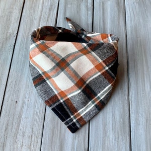 Snap On S&#39;mores By the Campfire Dog Bandana, Personalized Dog Bandana, Fall Dog Bandana , Autumn Dog Bandana  Dog Scarf, Plaid Dog Bandana