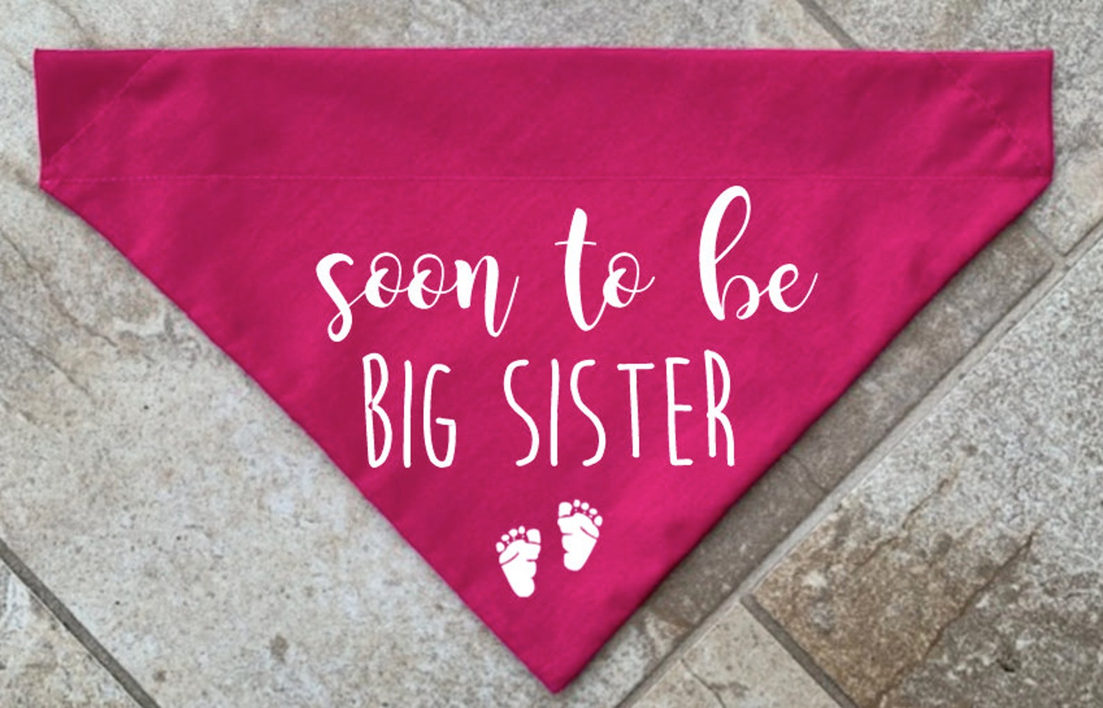 Soon to Be Big Sister Dog Bandana Over the Collar Dog Etsy