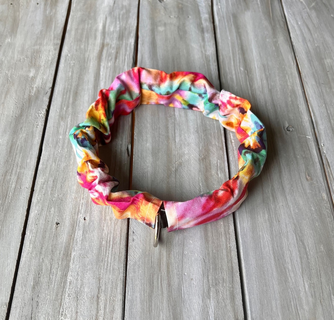 Tie Dye Collar Cover, Dog Collar Cover, Spring Collar Cover, Pet Collar