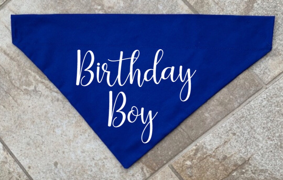 Birthday Boy Dog Bandana Over the Collar Dog Bandana Custom Etsy