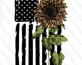 Free Free 98 American Flag Sunflower Svg Black And White SVG PNG EPS DXF File