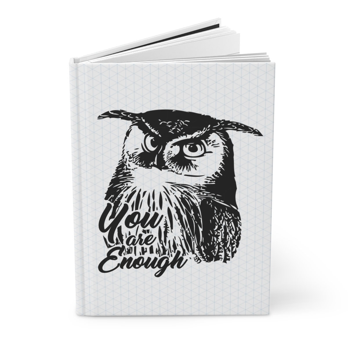 Gratitude Journal Owl Notebook Spirit Animal Gift Meditation Journal You are Enough Hard Backed Line