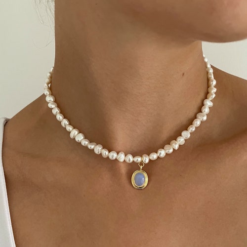 Chunky Pearl Necklace Real Pearl 