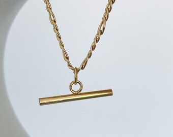 T Bar Chain Gold Chain Necklace Gold 