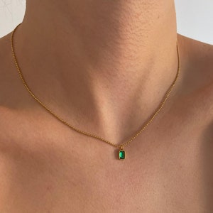 A beautiful waterproof Green Emerald Necklace