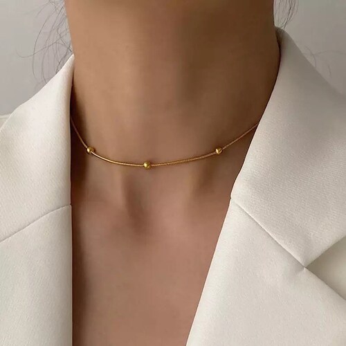 Satellite Chain Necklace Delicate Gold 