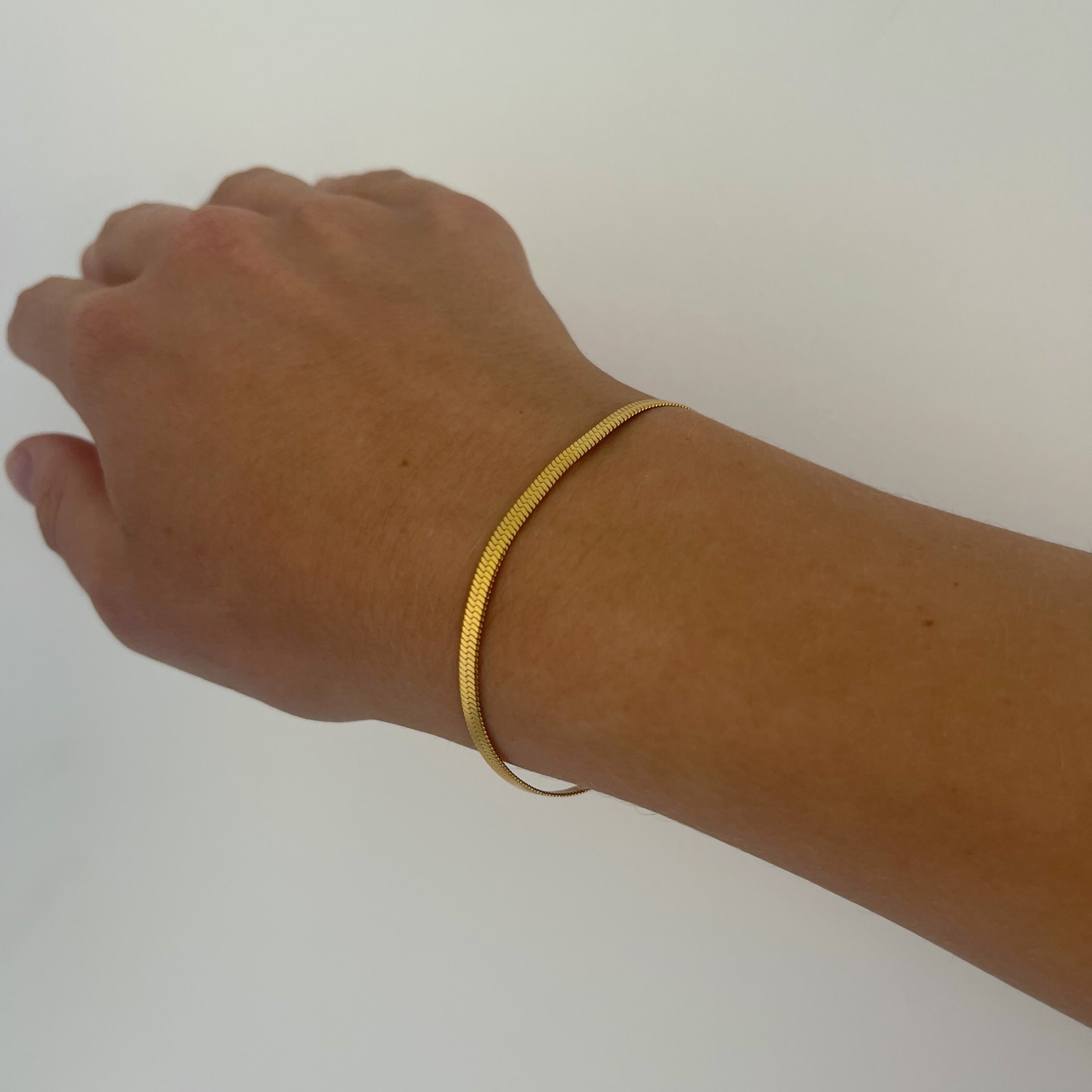 Mens gold herringbone best sale bracelet