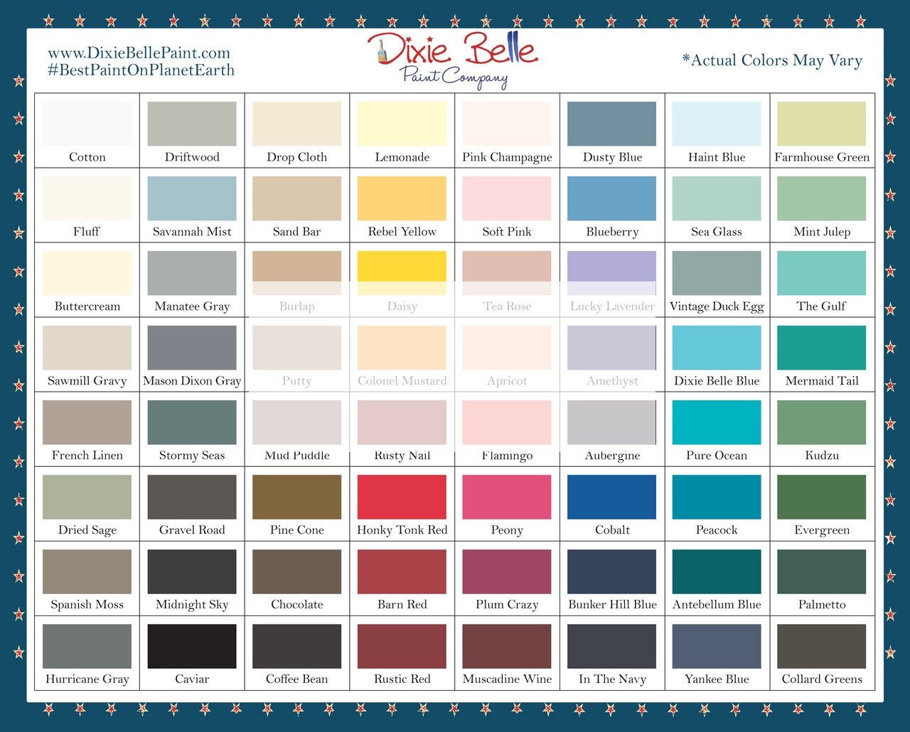 Dixie Belle Chalk Paints Full Spectrum Of Colors Etsy Il Fullxfull.2263425794 2tba