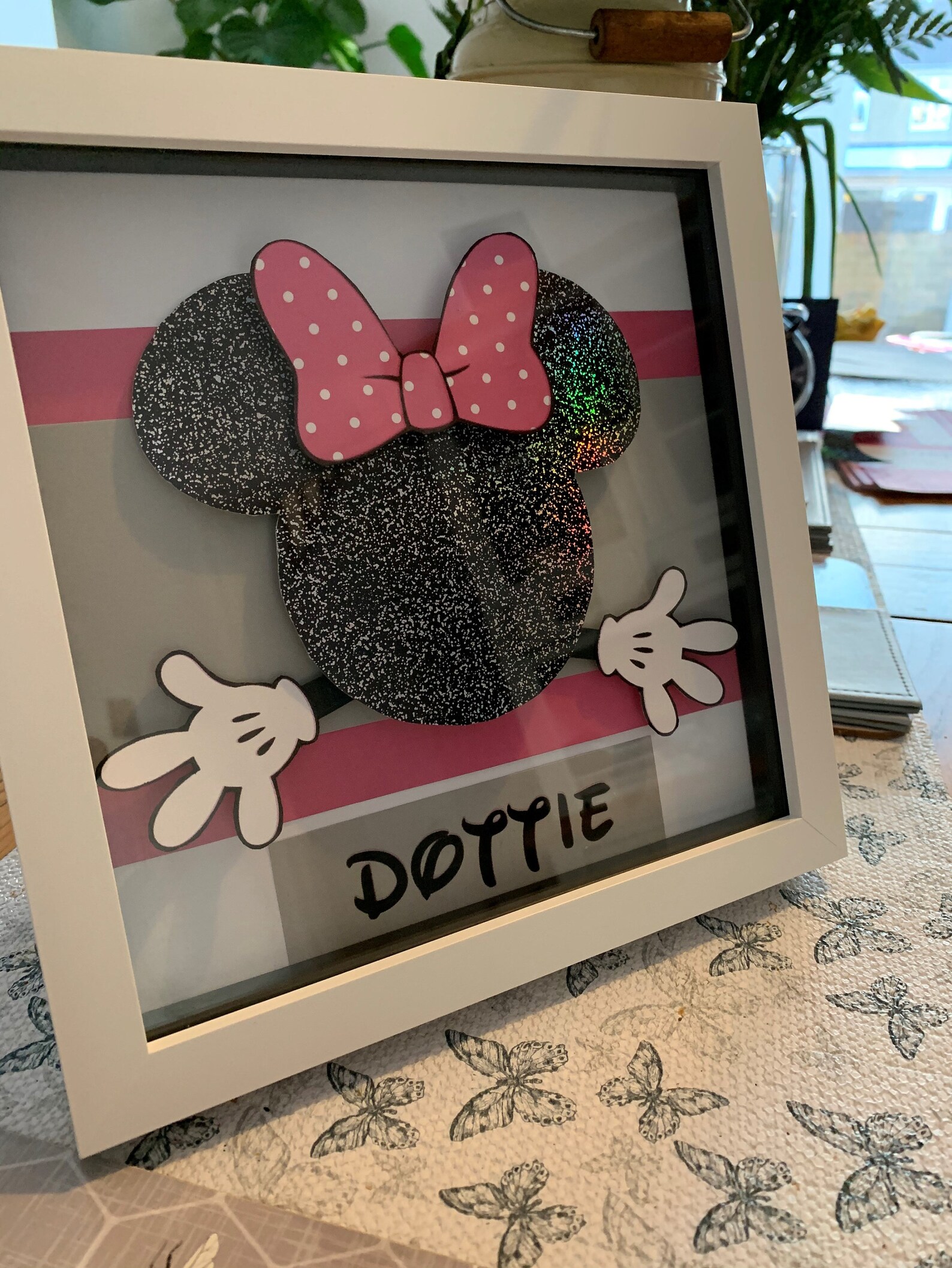Minnie Mouse box framed wall art for birthdays childrens Etsy