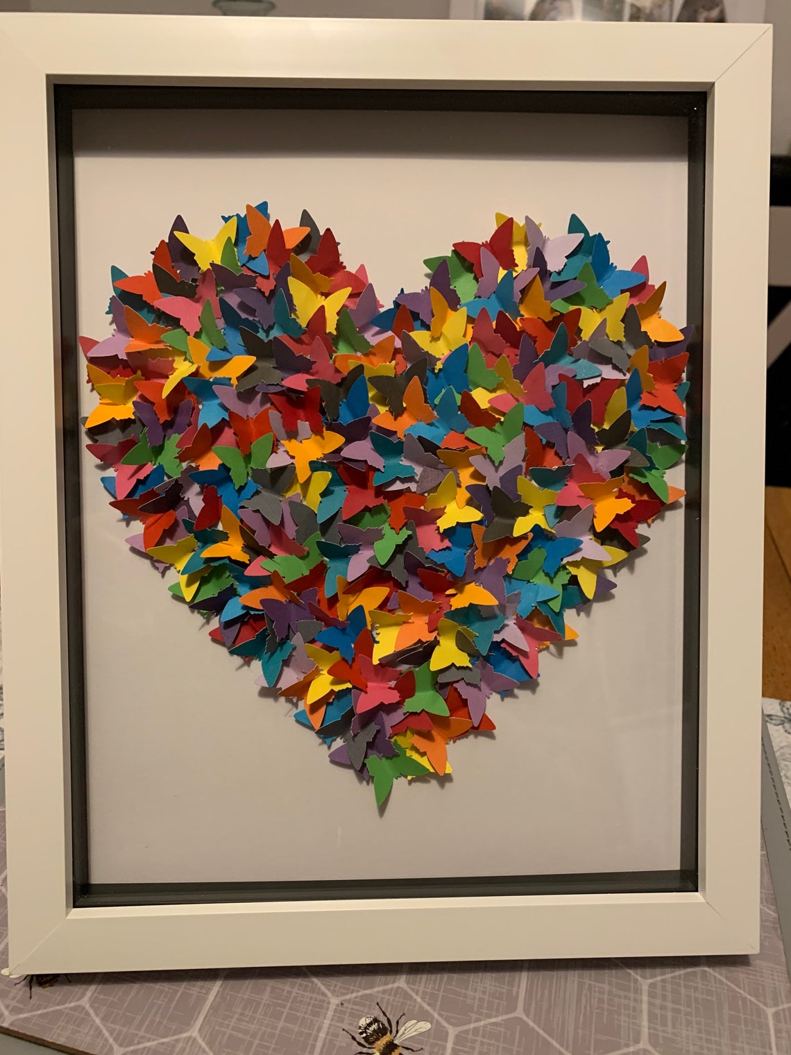 Full 3D Butterfly Heart Framed Wall Art Anniversary Etsy