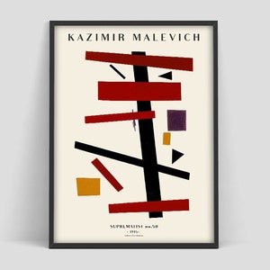 Kazimir Malevich poster, Malevich Suprematist 50 , Kazimir Malevich Exhibition poster, minimalistic art, Modern art poster, Art print