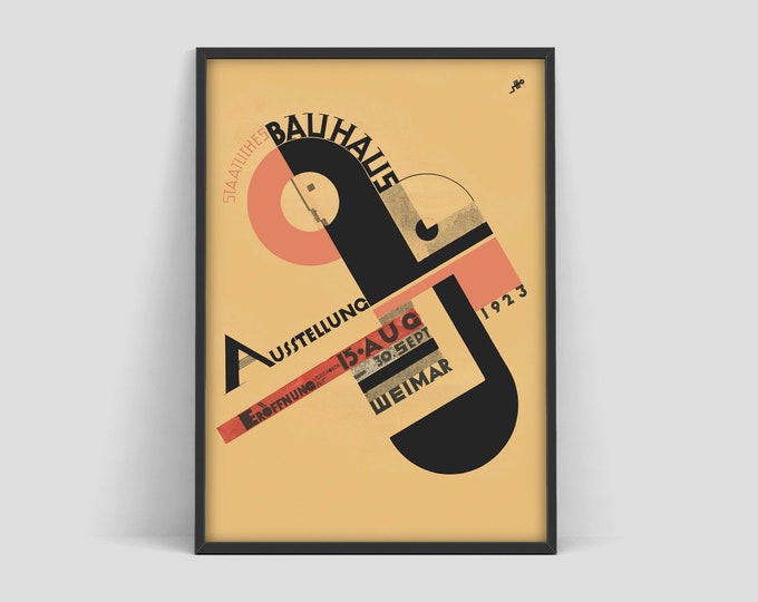 Bauhaus Exhibition print Walter gropius Bauhaus art exhibition Herbert Bayer poster Bauhaus Print Weimar 1923 Bauhaus poster