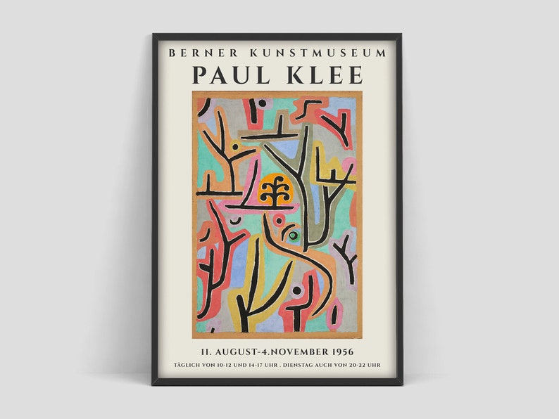Paul Klee Poster, Paul Klee Art Print, Berner Kunstmuseum, Modern Minimalist, Klee Wall Art, Wall Gallery, image 1