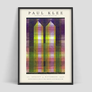 Paul Klee Poster, Paul Klee  Print, Paul Klee exhibition poster, Modern Minimalist, Klee double towers