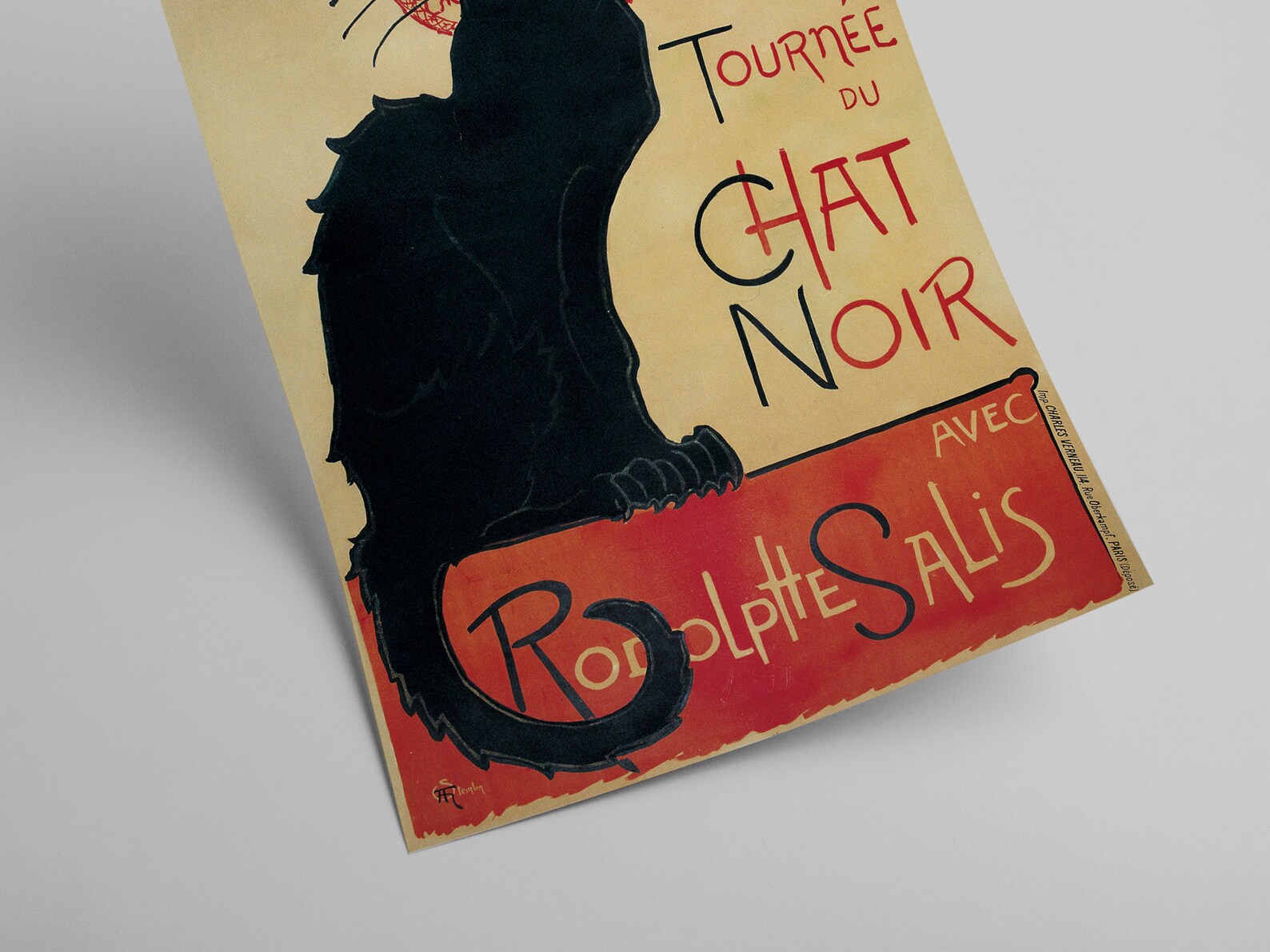 Le Chat Noir poster Rodolphe Salis print Black cat print | Etsy
