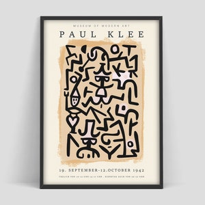 Paul Klee Poster, Paul Klee Art Print, Museum of Modern Art, Modern Minimalist, Klee Wall Art, Wall Gallery, Paul Klee Exhibition poster