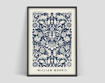 Affiche de William Morris, affiche d’exposition de William Morris, modèle de fleur, affiche de fleur, impression d’art, william Morris Imprimer