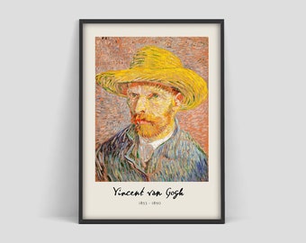 van Gogh portrait poster,  Van Gogh Print, Van Gogh poster, Van Gogh Painting, Vincent van Gogh poster, Exhibition poster