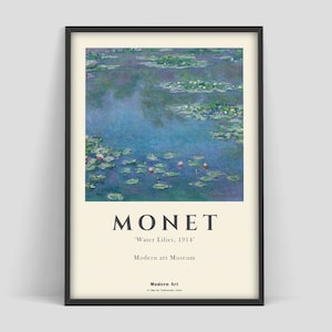 Implement Fange Muldyr Claude Monet Poster Monet Seerosen Museum für moderne Kunst | Etsy