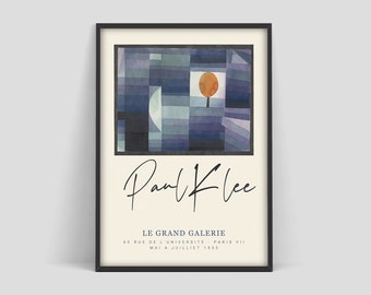 Paul Klee Poster, Paul Klee Mask Print, Le Grande Galerieposter, Paul Klee exhibition poster, Modern Minimalist, Danish design