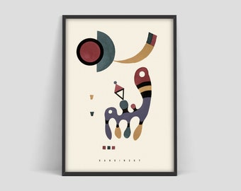 Wassily Kandinsky Poster, art Exhibition Poster, Kandinsky Galerie Maeght, Bauhaus de Dessau, Museum Art Print, Abstract art