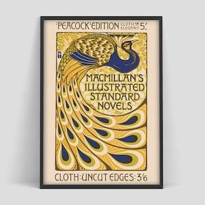 Peacock poster, Art Nouveau poster,Art Deco print, Vintage wall art, Vintage poster, Retro advertising print