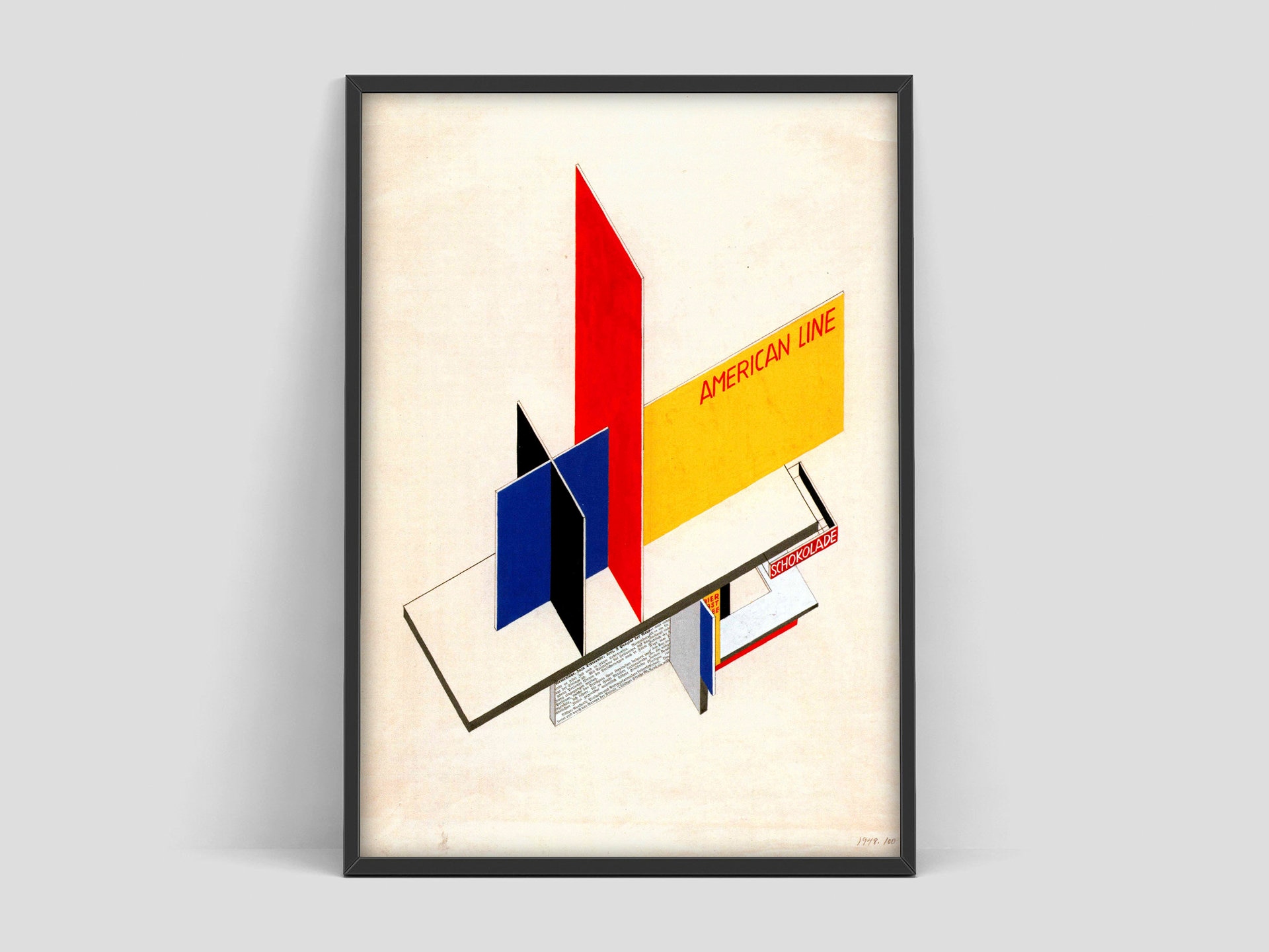 Bauhaus Kiosk design poster, Weimar 1923, Bauhaus Exhibition print 