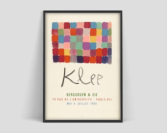 Paul Klee Poster, Paul Klee Art Print, Affiche Bergrunen et Cie, affiche d’exposition Paul Klee, Modern Minimalist, Klee Wall Art, Wall Gallery,