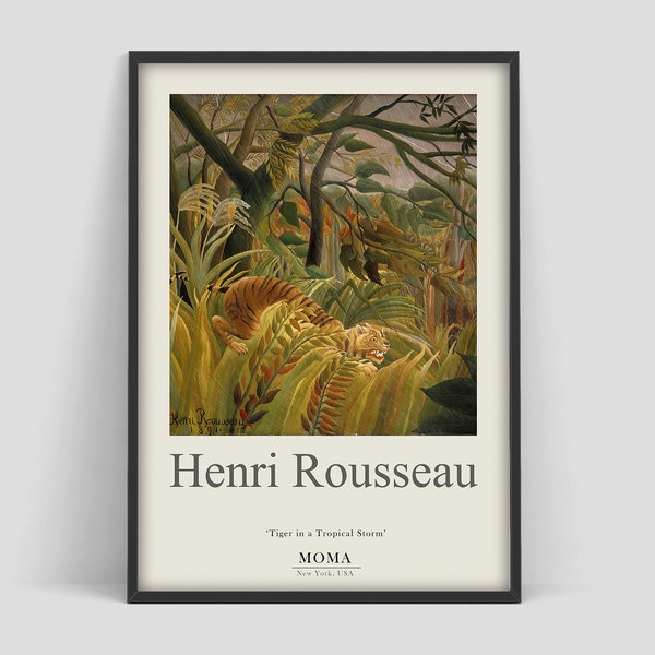 Henri Rousseau poster, Museum of Modern Art print, Henri Rousseau, MoMA art exhibition print, Art Print