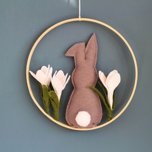 Felt Bunny Spring Decoration Flower Decoration Mobile Mural Window Decoration