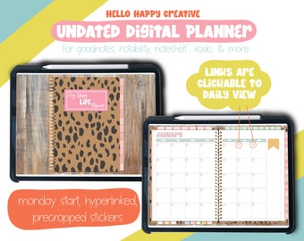 Animal Print Planner iPad Planner/Digital Life Planner/Undated Digital Planner Weekly / Digital Planner Goodnotes / Digital Planner Undated