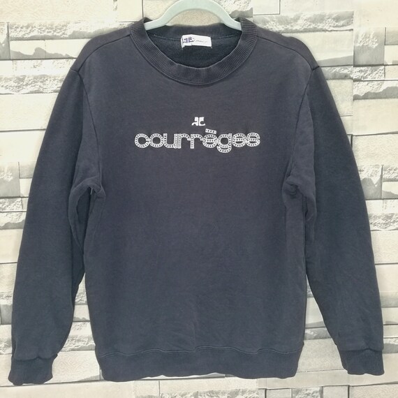 Vintage COURREGES classic embroidered spellout swe