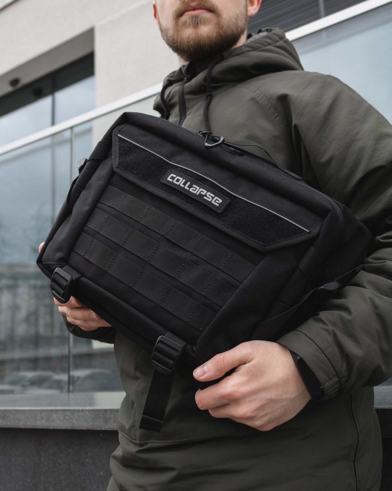 Techwear bag VOID 02 cyberpunk bag edc messenger bag molle Etsy