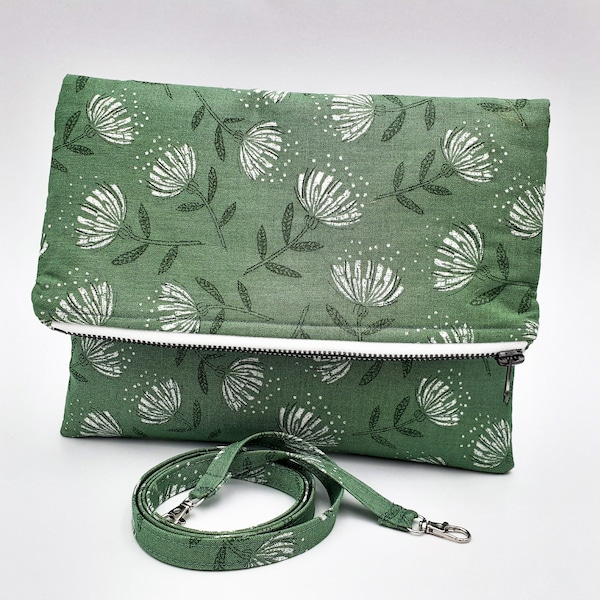 Seraphina Midori Dotted Leaf Foldover Crossbody Clutch | Seraphina Midori  Crossbody Clutch | Designer Seraphina Midori | Ships Immediately!