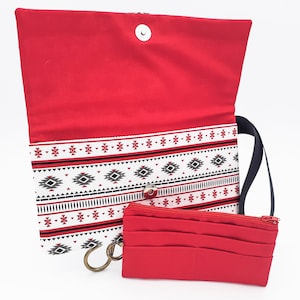 Southwestern Fabric Clutch Bag with Custom Matching Wallet | Southwestern Fabric Clutch and Wallet Set | Southwestern Clutch Bag