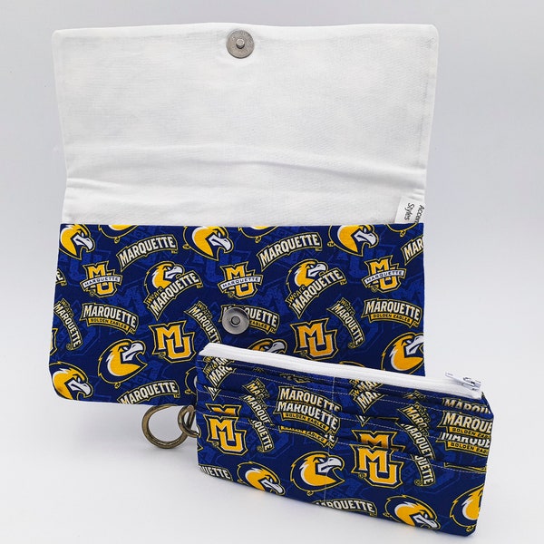 Marquette Clutch and Wallet | Clutch Bag with Wallet | Marquette Handmade Wallet and Clutch | Marquette Slimine Wallet | Ships Immediately!