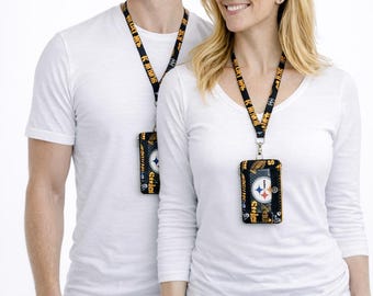 Steelers ID Lanyard Wristlet Wallet – ID Badge Holder | Exclusive AccentStyles Design