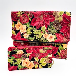 Brocade Foldover Crossbody and Wallet | Holiday Brocade Crossbody Bag |Designer Brocade Foldover Clutch | Designer Foldover Clutch Wallet