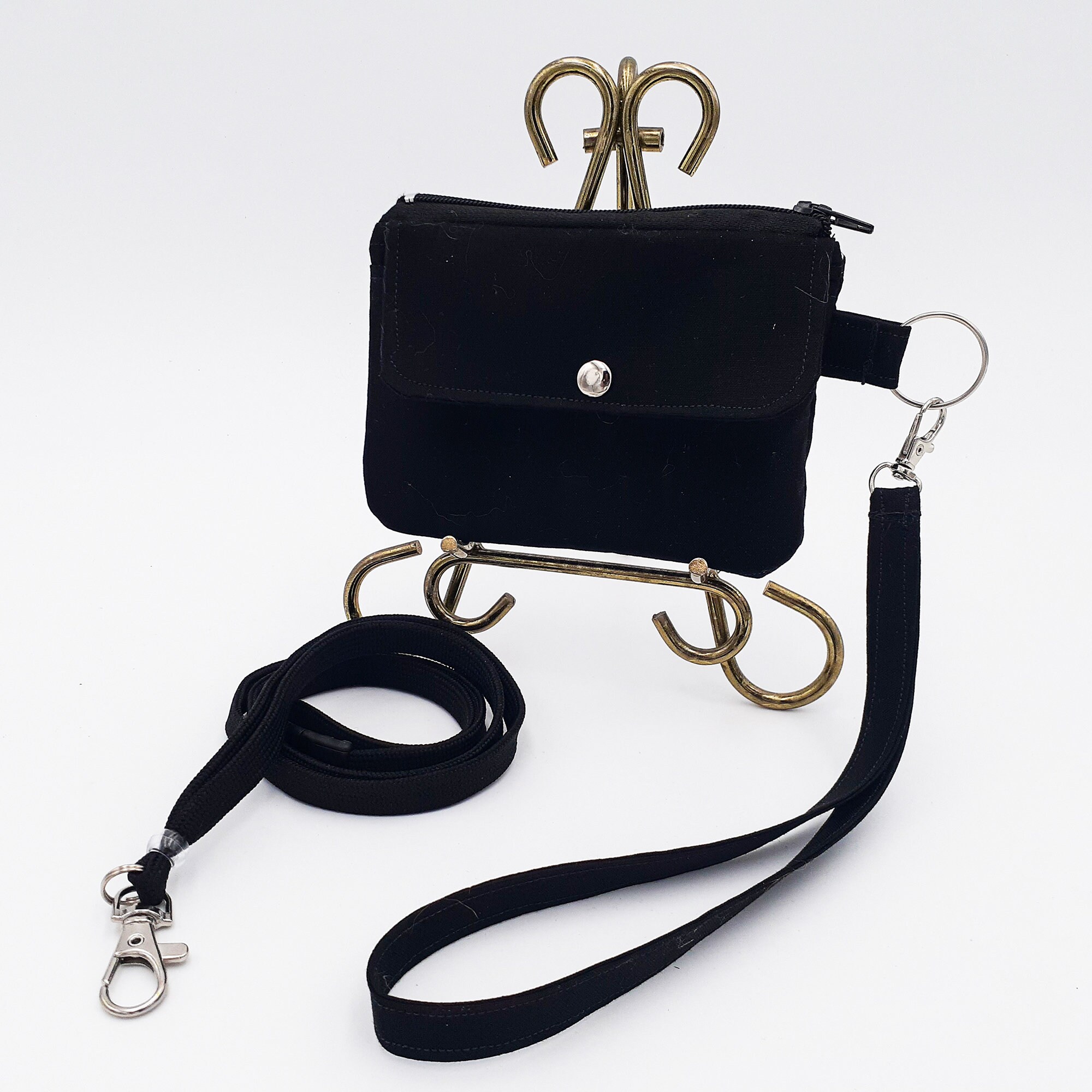 ID Lanyard Badge Holder Solid Black ID Badge Holder Wallet Etsy