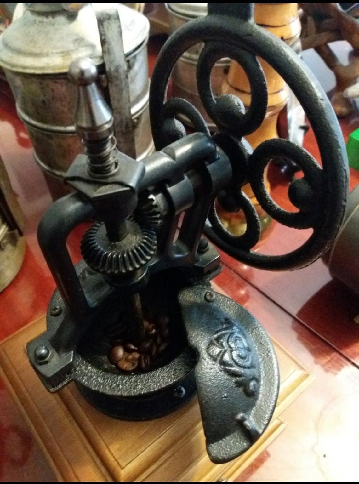 Antique Mechanical German Coffee Grinder Etsy