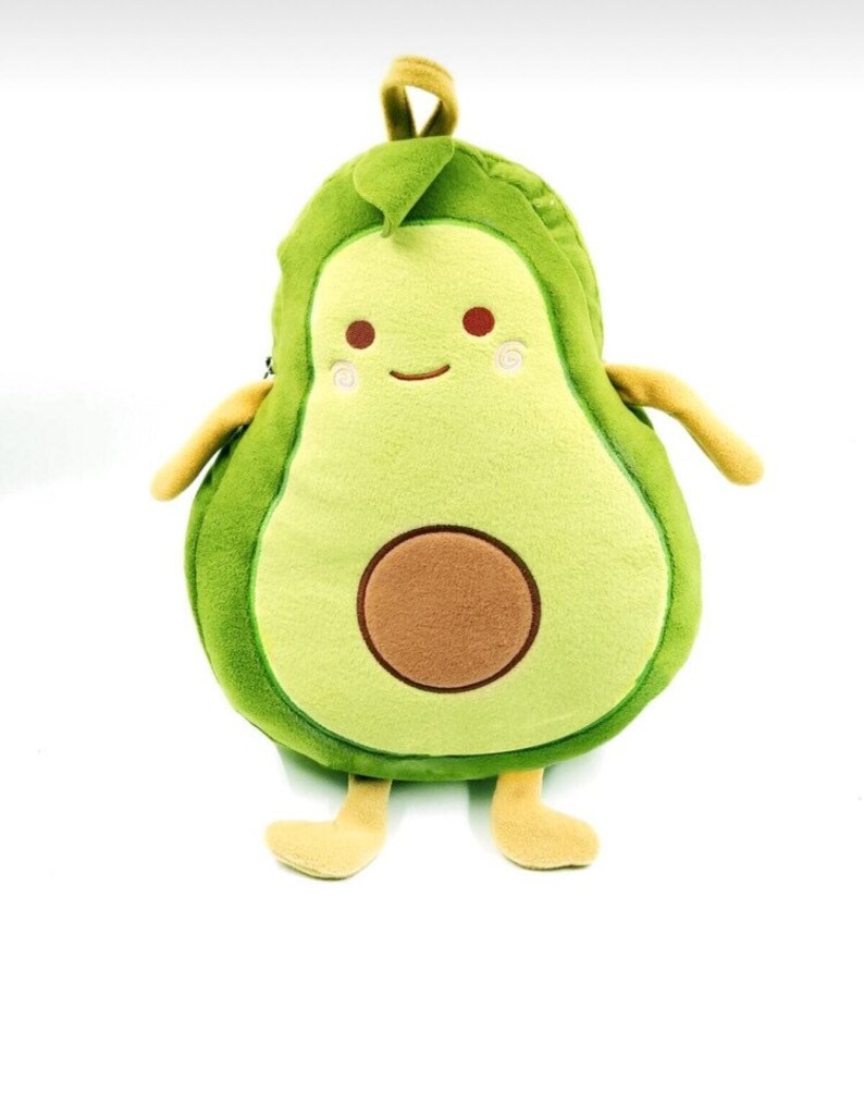 Cute Avocado Backpack Green Avocado Plush Backpack