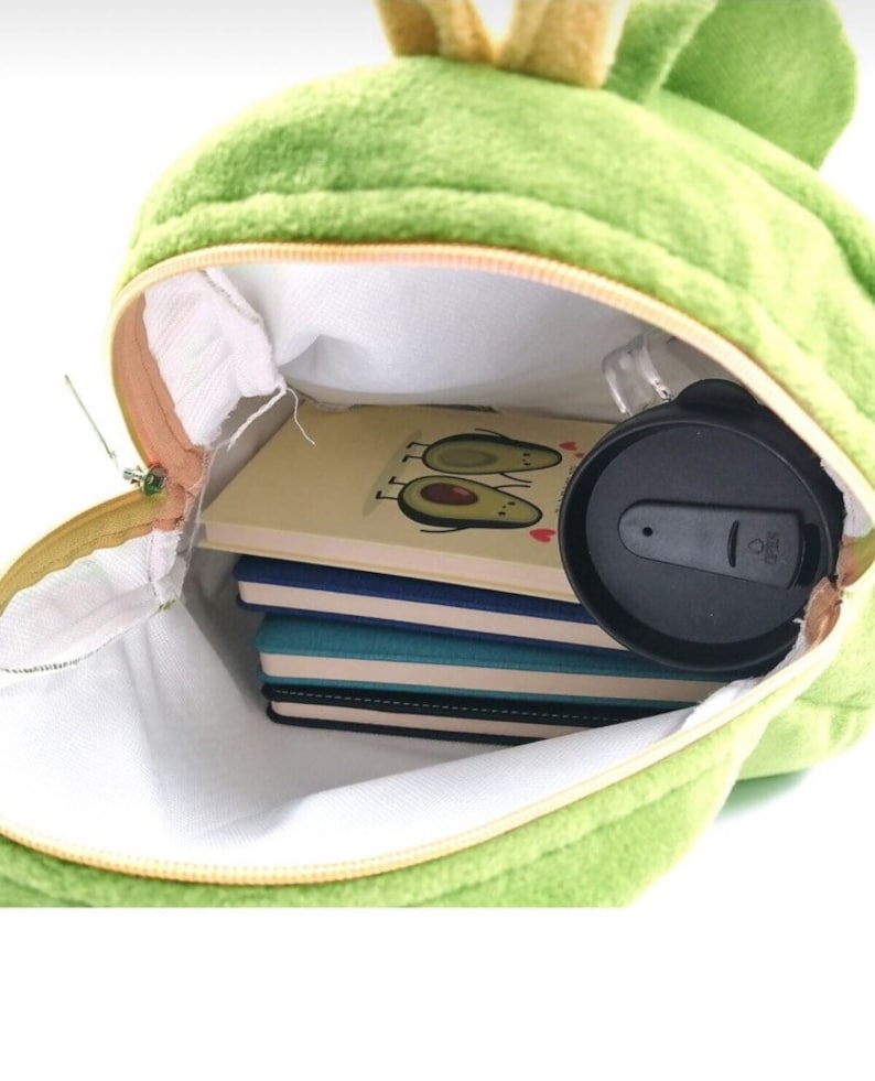 Cute Avocado Backpack Green Avocado Plush Backpack