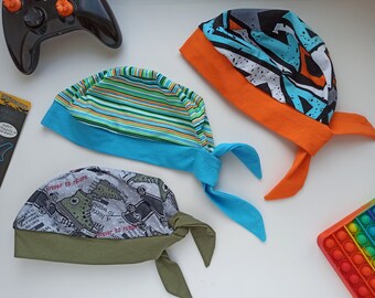 Bandana Garcon Bandana Fille Bandeau Large Coton Foulard Etsy