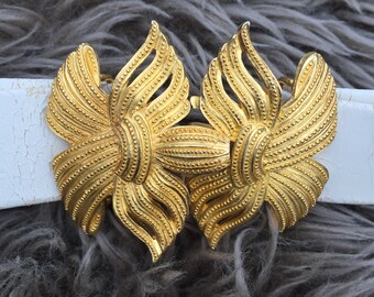Vintage 1980s Paquette bow buckle w/Talbots belt - 42"