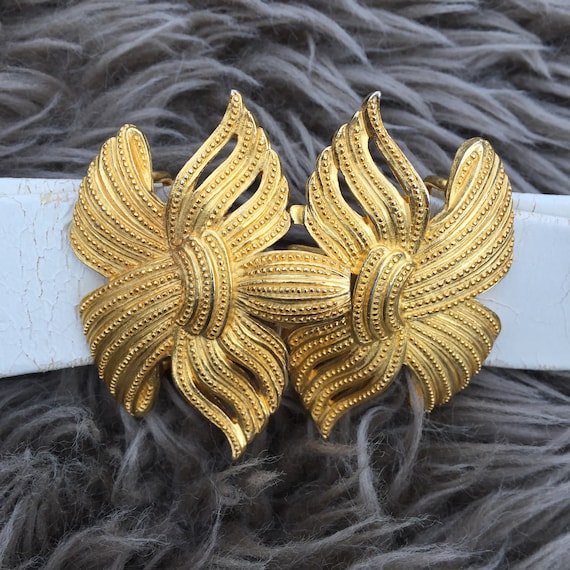 Vintage 1980s Paquette Bow Buckle W/talbots Belt - 42 display picture 1