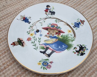 Arklow Ireland 'Little Miss Muffet' vintage porcelain plate